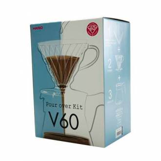 Hario V60 sæt m. plast, dripper, filter og kande