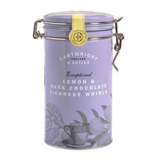 C&B Tin w Lemon & Dark choco viennese whirls - 200g