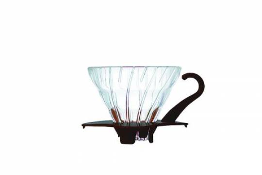 Hario 01 Dripper V60 glas m. sort bund